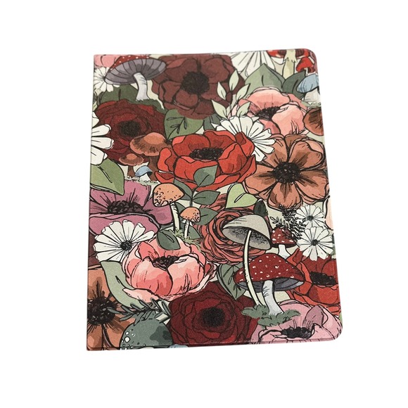 Floral Mushroom iPad Case Cover Folio‎ Stand Red Green Tablet Protector - Picture 1 of 7